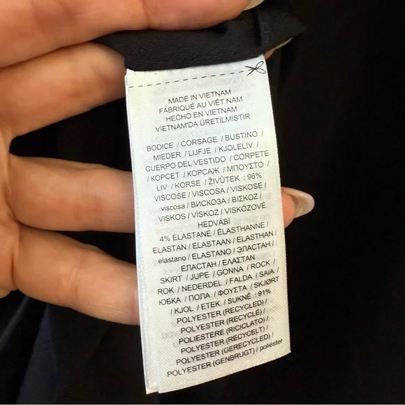 Lauren Ralph Lauren Off The Shoulder Long Sleeve Rib And‎ Crepe Gown Black 14 - Picture 6 of 9